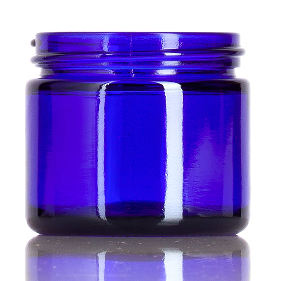 Cobalt Blue Glass Straight Sided Jars