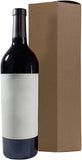 Wine and Liquor Natural Kraft Gift Box - 6 Pack - 13.5" Tall for Standard Size Wine Bottle