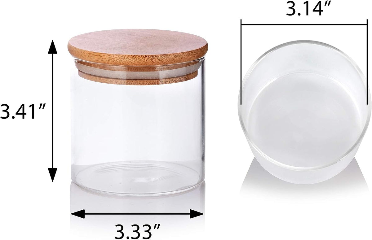 YEAR END Sale 6 Glossy Jars With or Without Bamboo Lids 