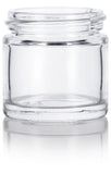 2 oz Clear Glassl Straight Sided Jar with Black Foam Lined Lid (12 Pack)