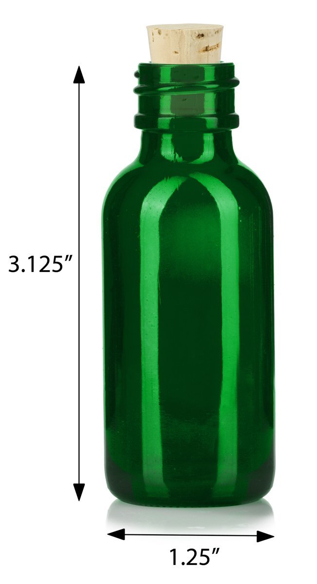 Boston Round Bottle with T Top Cork, 8oz