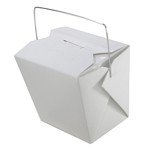 Paper Take Out Food Containers 16 Oz Microwaveable White Chinese