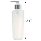 6 oz Clear Natural Refillable Plastic Squeeze Bottle with Silver Top Set (6 pack) - 2 each - Spray Bottle, Disc Cap Bottle & Pump Bottle