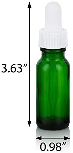 1/2 oz, 15 ml Cobalt Blue Boston Round Glass Bottles w/Caps - True