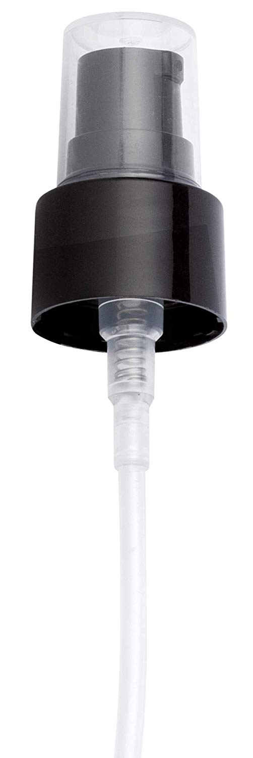 24-410 Black Treatment Pump Top Closure, 7.00 inch dip tube length (12 PACK)