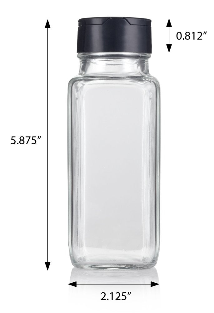 Plastic Spice Jar with Shaker Lid (16 Fl OZ-5 Pack) Refillable, Use for  Kitchen