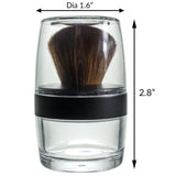 Kabuki Brush Sifter Empty Refillable Travel Jar for Mineral Makeup, Powders - JUVITUS