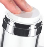 Refillable Airless Jar in White and Silver - .5 oz / 15 ml