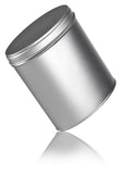 Oval Stackable Tea Tin Canister Containers 5.4"  and Stainless Steel Metal Scoop Spoon
