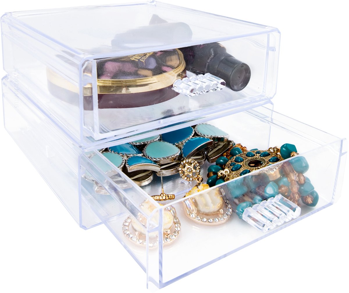 Clear Drawer Organizer Stackable  Clear Storage Drawers Stackable