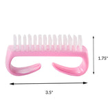 Nail Brush with Durable Plastic Handle 2 pack (Pink)