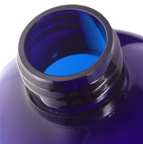 Cobalt Blue Plastic Slim Cosmo Bottle with Gold Lotion Pump - 16 oz / 500 ml