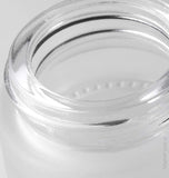 Glass Balm Jar in Frosted Clear with White Foam Lined Lid - .17 oz / 5 ml
