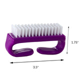 Nail Brush with Durable Plastic Handle 2 pack (Purple)