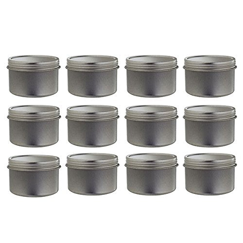 Set Of 12 Tin Containers 2 oz. - Packaging Supplies