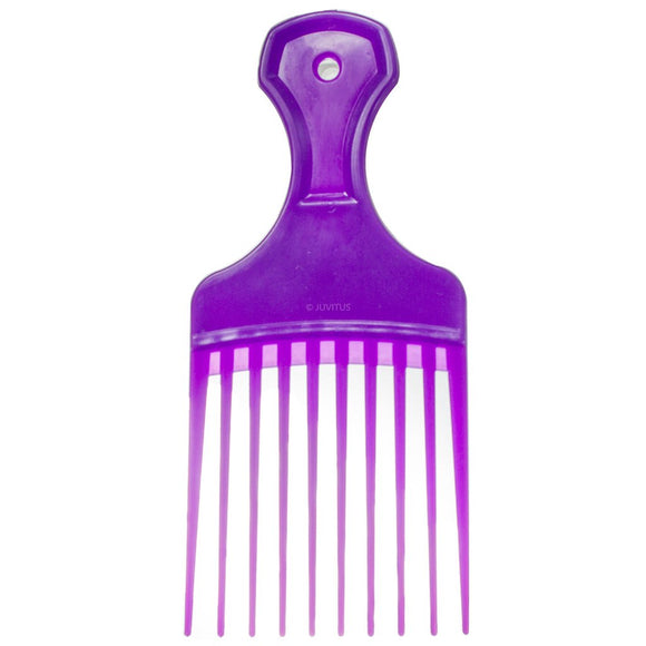 Classic Purple Professional Hair Pick Comb (10 Pack)