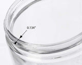 Large Clear Thick Glass Straight Sided Jar with Lid - 16 oz / 480 ml - JUVITUS