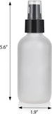 4 oz Frosted Clear Glass Boston Round Bottle with Treatment Pump (6 Pack)