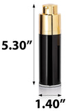 1.0 oz / 30 ml Airless Twist Top Gold and Black Pump
