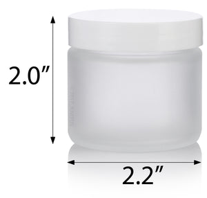 Glass Jar in Frosted Clear with White Foam Lined Lid - 4 oz / 120 ml