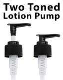 Black Ribbed Lotion Pump Neck Size 28-410 Two Tone Top Closure, 9.625 inch dip Tube Length