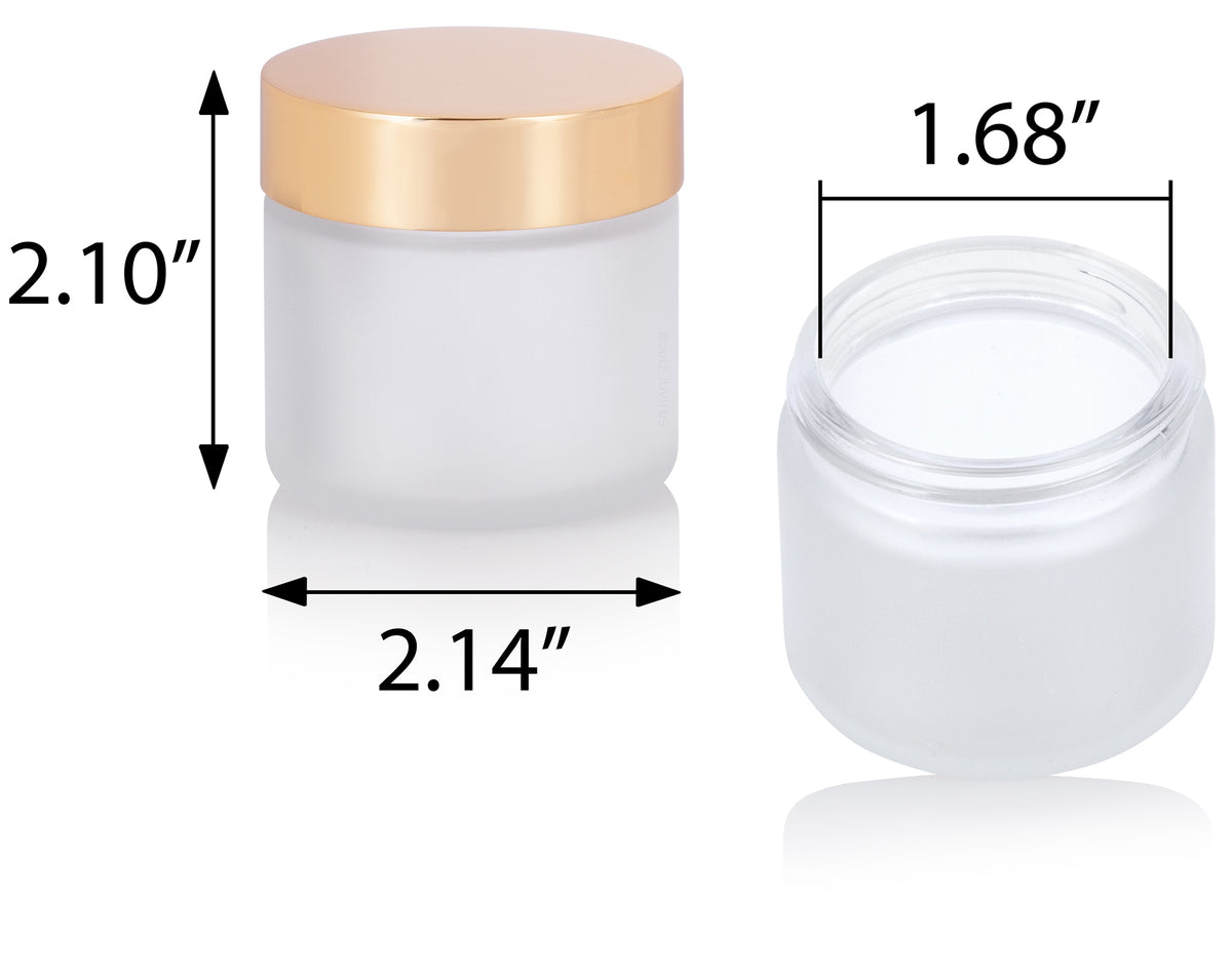 34 oz. Air Tight Frosted Glass Storage Jars