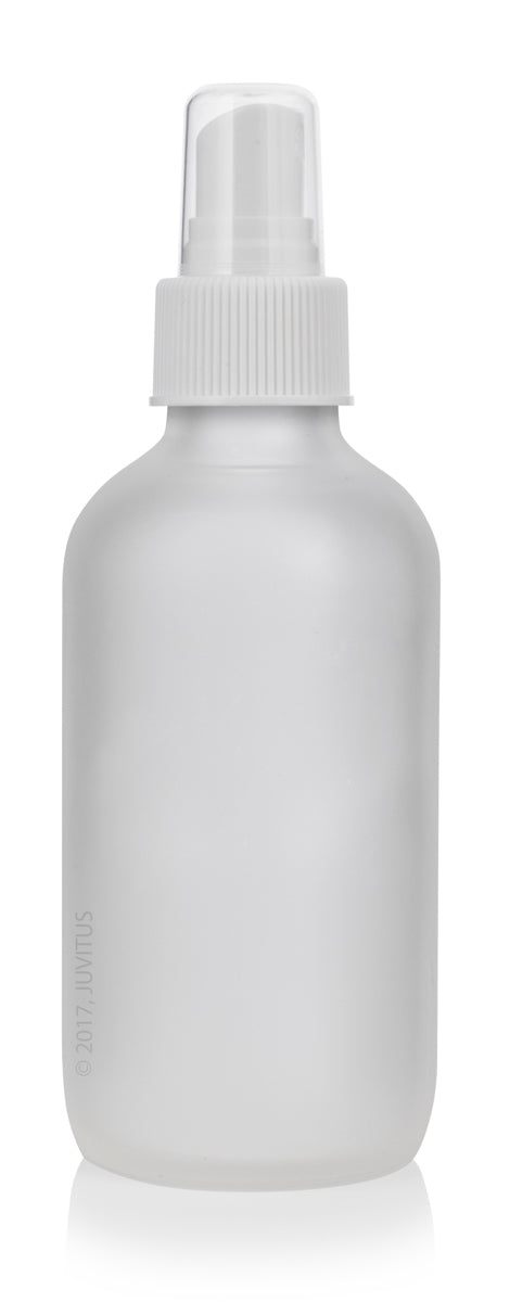 JUVITUS 24er Set Opalweiße Glasflaschen 60 Ml – Mit Sprühkopf, Trichter & Etiketten