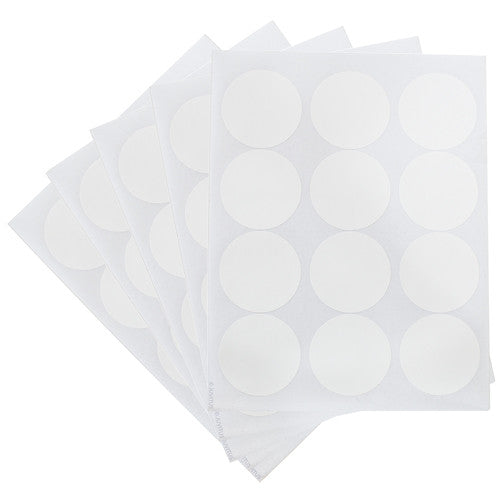 White Round Waterproof Essential Oil Labels for Bottles & Jars - 2.5