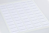 Standard White Matte 1.5" x 1" Rectangle Labels with Template and Printing Instructions, 5 Sheets,  250 Labels (X151)