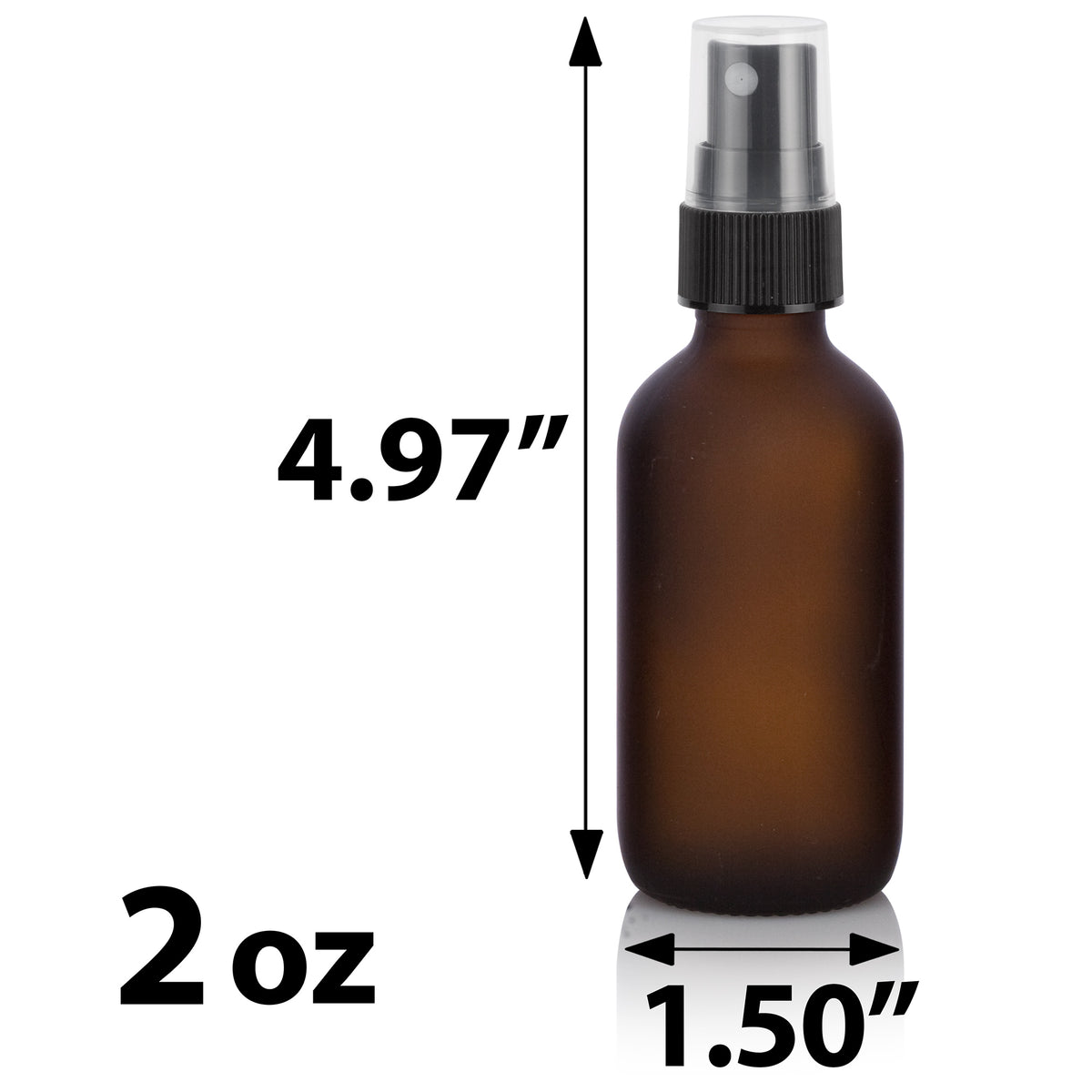 8-Ounce Amber Glass Spray Bottles (2 Pack); Brown Boston Round