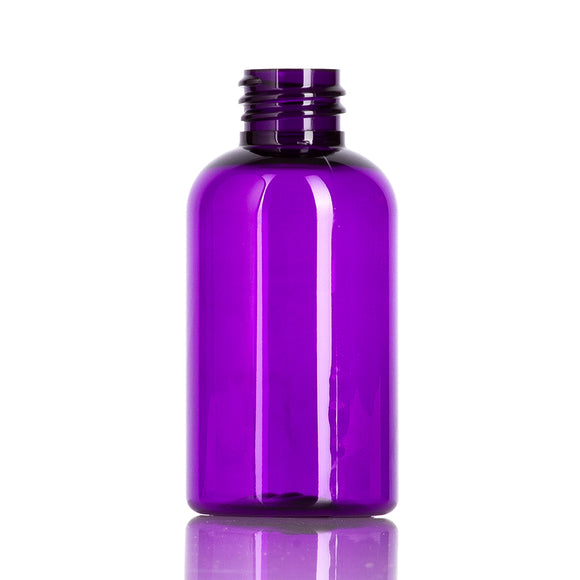 Purple Plastic Boston Round Bottles