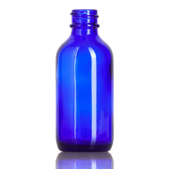 Cobalt Blue Glass Boston Round Bottle