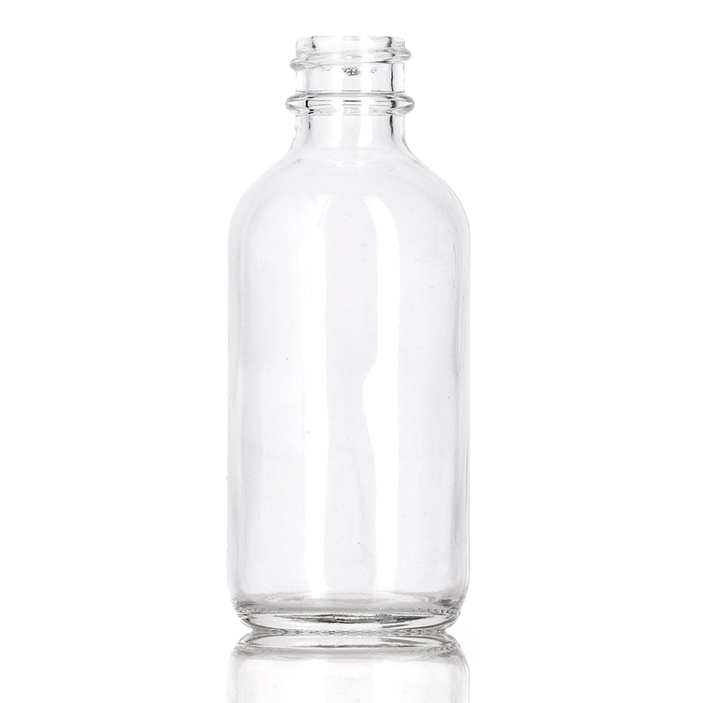 JUVITUS 16 oz Clear Glass Boston Round Bottles with Silver Metal Screw On  Caps + Funnel (2 Pack) Lar…See more JUVITUS 16 oz Clear Glass Boston Round