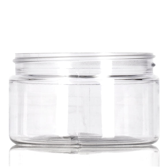 Clear Low Profile Plastic Jar