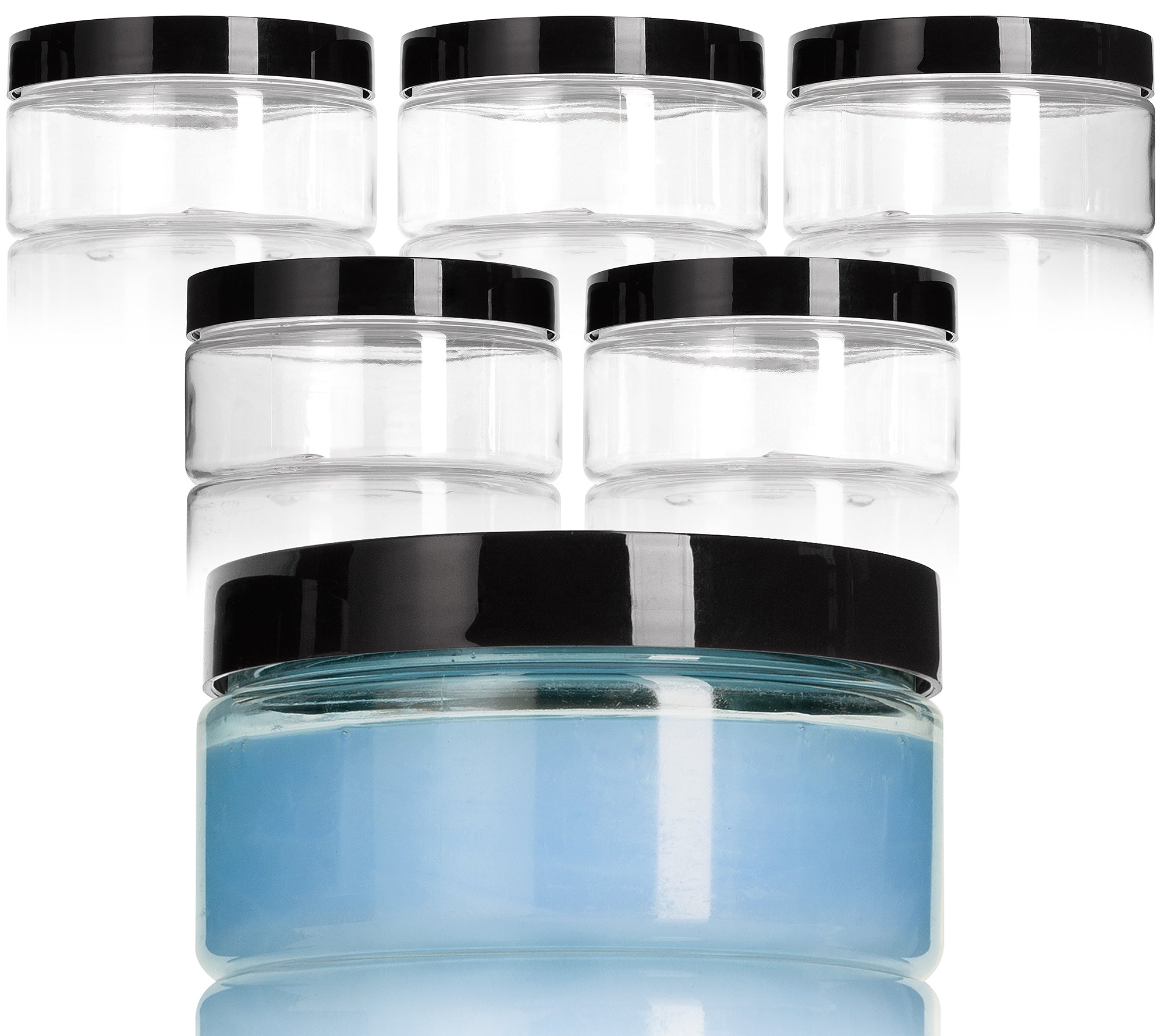  Loretoy Household 4oz Plastic Jars with Lids, 50 Pack BPA Free,  Reusable, Refillable Transparent Cosmetic Containers for Bath Salts,  Cosmetics, Powders, Beauty Product and Small Accessories: Home & Kitchen