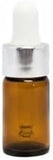 5 ml / 0.17 oz Amber Glass Mini Size Sample Bottle with Silver Dropper (50 Pack)