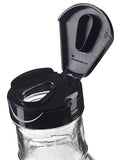Clear Glass Professional Sauce & Syrup Bottle with Flip Top Cap - 12 oz / 360 ml