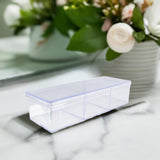 3 Compartment Organizer Clear Plastic Stackable Storage Case