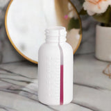 (Case of 750)  1 oz White Graduated Plastic HDPE Boston Round Bottles - JUVITUS