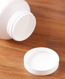17 oz White HDPE Plastic Packer Bottle with White Ribbed Lid (3 Pack)