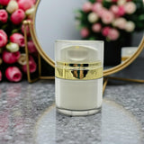 (2 Pack) 1 oz / 30 ml White and Gold Refillable Airless Jar - JUVITUS