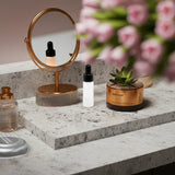 (50 Pack) 5 ml / 0.17 oz Frosted Clear Glass Mini Size Sample Bottle with Black Dropper