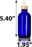 4 oz Glass Bottles with Gold Glass Dropper - 12 PACK