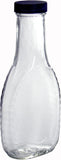 (2 Pack) 8 oz Clear Glass Thick Wall Salad Dressing Bottle - JUVITUS