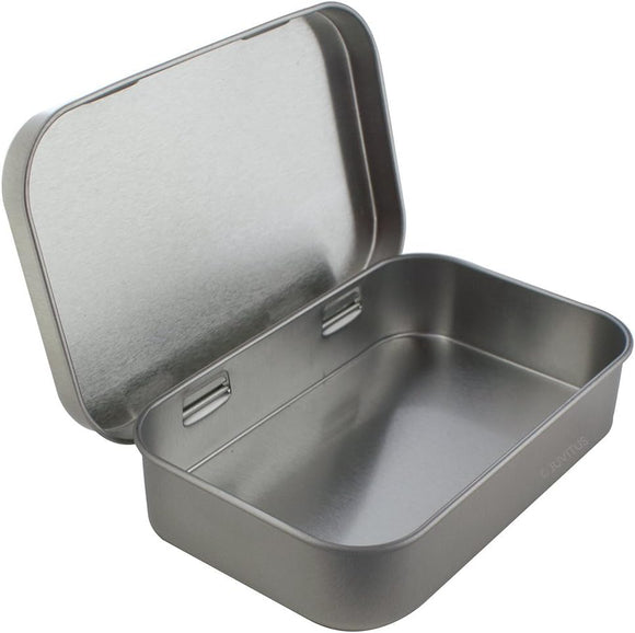 (24 Pack) 3 oz Metal Hinge Top Steel Tin Container Medium Rectangular for Storage, Travel, Gifts