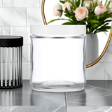 (6 Pack) 16 oz Clear Thick Glass Jars with White Foam Lined Lids