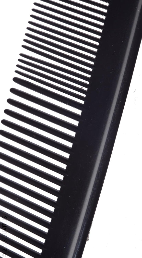 Black Large Coarse Fine Tooth Power Comb (25 Pack)
