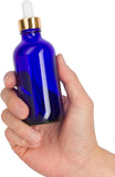 4 oz Glass Bottles with Gold Glass Dropper - 12 PACK