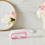 (6 pack) Pink Nail Brush with Durable Plastic Handle