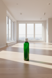 (6 Pack) 8 oz Green Plastic Slim Cosmo Bottle with White Disc Cap